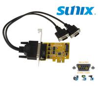 PCIe Card 2 Ports COM RS232 DB9. POS 5V 12V. LOW HIGH PROFILE SUNIX SER6437S-B