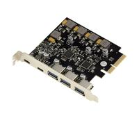 KALEA-INFORMATIQUE PCIe Controller Card 5 Ports USB 3.1 10G 3 Ports Type A and 2 Ports Type C Self-Powered High Power Chipset Via VL820 and ASM3142