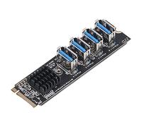PCIE Expansion Card, 4 Ports M.2 To PCIE Expansion Card, Anti Interference, High Stability and Complete Signal Transmission, Suitable for OS, Windows and Linux