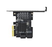 PCIE Expansion Card 5 Port PCIExpress SATA3 Adapter 6Gbps With Heatsink For Computer Enthusiasts Hard Drive Controller
