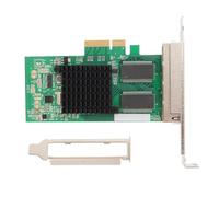 PCIe Network Card 4 Ports, Gigabit Ethernet Card for Server Desktop Computer, 1000Mbps Transmission PCI Express 2.0 5 GTs, RJ45 Network Adapter with Bracket for Linux Unix Sola