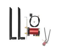 PCIe Network Card,7265AC Pro 1200Mbps 2.4GHz 300Mbps 5GHz 867Mbps Dual Band PCI Express Network Card with Two Antennas and BT4.2,WiFi Adapter Card for 7 8 10 11 System