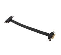 PCIE Riser Card Ribbon Extension Cable, Movable Angled 8Gbps PCIE 3.0 1X Riser Cable Flexible Full Speed For Graphics Card For Network Card (10cm)