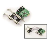 KALEA-INFORMATIQUE PCI Express PCIe Parallel IEEE1284 LPT SPP ECP and serial RS232 (5V 12V adjustable) controller card with ASIX Chipset, Low and High Profile