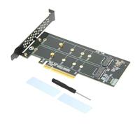 PCIe to 2 Port NVME M Interfaces Card for Upgrades | Industrial-Grade PCB Design for High-Speed SSD Upgrades with Broad Hardware Compatibility, Stable Data Transfer