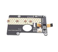 PCIe to M.2 Adapter with 8Gbps Transfer Speed | Compatible with RasPi 5, NVMe SSD support, Flexible power options, Dual LED indicators
