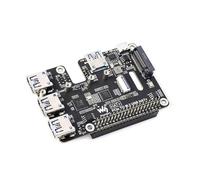 PCIe to M.2 NVMe and USB 3.2 Gen1 HAT+ for Raspberry Pi 5, Supports 2230-2280 SSD, Bootable NVMe Storage, 4-Port USB Expansion, Plug and Play PCIe Adapter Board