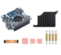 PCIe To M.2 with PoE HAT Compatible with Raspberry Pi 5,Supports NVMe Protocol 2230/2242 Size M.2 Solid State Drive,Supports IEEE 802.3af/at Network Standard