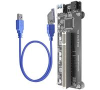 PCIe to PCI Adapter with USB 3.0 Cable Compatible with Audio Interfaces Video Capture Cards Industrial Devices, Dual/Single Slot Converter for Legacy PCI Cards