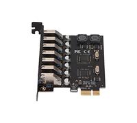 PCIe To USB 3.0 Expansion Card, 5Gbps High Speed Transmission, Bandwidth Independent Powerless Transmission with USB1.1/2.0 Support for XP, for WIN7, for WIN8, for WIN8.1, for WIN10