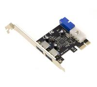 KALEA-INFORMATIQUE PCIe to USB 3.0 controller card with 4 5G ports: 2 EXTERNAL and 2 INTERNAL (USB3 19-pin socket). With Via VLI VL805 chipset