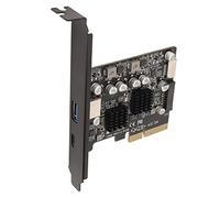 PCIE USB 3.2 Gen 2 Extension Card, 10Gbps Front Panel Adapter, 19 20PIN Front Type E USB PCIE 3.0 X4 Card, for Desktop Computer