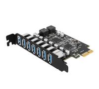 PCIE USB 3.2 GEN1 Card 7 Ports PCI Expree to USB Expansion Card Super Speed 5Gbps PCIE USB3 Hub Controller Adapter for 11/10/8/7/XP/LINUX
