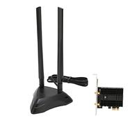 PCIe WiFi 6E Card, 2.4GHz 5.8GHz 6GHz Triple Band Wifi Card 5400Mbps PCIe Wireless Adapter with Bluetooth 5.2, 6dBi PCIe Express Adapter Network Card for PC Gaming Streaming