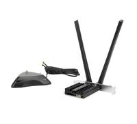 PCIE WiFi Adapter, WiFi 7 PCI E Bluetooth Wireless Network Card with Antenna, Tri Band Wireless Network Card for Gaming, for 10 11