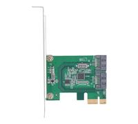 PCIe X1 to 2 Port SATA Adapter Card Professional High Speed Transfer Plug and Play PCI Express X1 Controller Card for Computer Storage Expansion and Data Backup