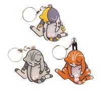 Pcingsia 3PCS Mischief Cat Interactive Keychain, Mix Funny Wiggling Cat Keychain With Rotating Cats Eggs, Pull-Out Cats Play With Its Spinnings Balls Funny Pendant Charm For Keychains