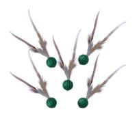 Pcingsia Feather Ball Cat Toy - Bored Pet Bouncy Ball with Feathers | Multifunctional Kitten Indoor Pet Entertainment Favorite for Families, Friends