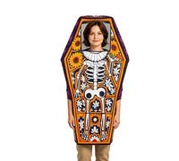 Pcingsia Men's Coffin Costume - Comfortable Coffin Shape Skeleton Onesie | Vampire Casket Outfits | for Women Men Cosplay Props Stage Performance Themed Dance Party Role-Playing Activity Birthday
