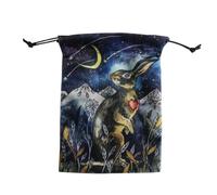 Pcingsia Tarot Storage Bag | Travel Divination Holder Organizer Double-Sided Drawstring Jewelry Pouch | Tarot Drawstring Storage Bag for Game Dices, Cosmetics, Marble, Crystal Stones