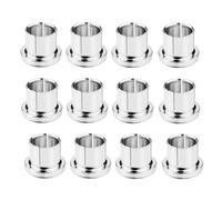 Pcivzxam 12Pcs Rhodium Plated Protection Cap Short Circuit Socket Phono Connector Shielding Socket Protect Cover,Silver Easy Install Easy to Use