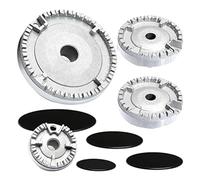 Pcivzxam Universal Burner Crown Flame Cap Oven Cooker Hob Gas for,Flame Burner Cap Crown Fits All Between Sizes Flat Easy Install Easy to Use