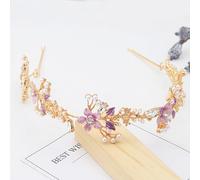 PCJUNLINH Vintage Color Bridal Hair Accessories Bridal Hairpin - Alloy Rhinestone Headwear for Weddings, Summer Events and Photography FG01078 (coffee color, FG01080)
