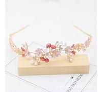 PCJUNLINH Vintage Color Bridal Hair Accessories Bridal Hairpin - Alloy Rhinestone Headwear for Weddings, Summer Events and Photography FG01078 (FG01078 pink)