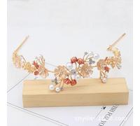 PCJUNLINH Vintage Color Bridal Hair Accessories Bridal Hairpin - Alloy Rhinestone Headwear for Weddings, Summer Events and Photography FG01078 (FG01078 Brown color)