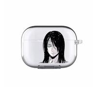 PCJUNLLINH Apple earphone protective case, transparent LED light animation red eye, compatible with Apple earphones,Attack on Titan's Eren climbing buckle