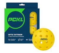 PCKL Optic Speed Pickleball Balls | Choose Indoor or Outdoor | 4 Pack of Balls | Built to USAPA Specifications (Outdoor Yellow)