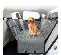 PCKMYKNUG Dog Seat Cover for Car for Bentley Continental GT 2003-2023 | Reinforced 4-Layer Non-Slip Hammock with Mesh Window for Camping & Trips, Waterproof Scratchproof Quilted Grey