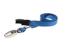 PCL Media ltd® 10 x Breakaway Safety Lanyard Neck Strap Swivel Metal Clip for Id Card Holder - Pull Quick Release Design Lanyards Bulk 10pcs (Blue)