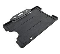 PCL Media ltd Black Single Sided ID Card Holders (Holders are Now Bio Degradable) Work ID Badge Holder for Your Staff ID Card Holder for Lanyard