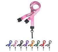 PCL Media ltd® Pink Staff Lanyard for use with ID Card Holders with Safety Breakaway Clip Staff Lanyards