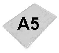 PCL Media ltd® Self Adhesive Clear A5 Pocket 217 x 158mm (Pack of 10) Short Edge Opening Adhesive Holder Pocket Protectors - Adhesive Documents Pocket - Self Adhesive Card Holder - Adhesive Pockets