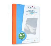 PCL Media ltd® Self Adhesive Clear A7 Pocket 115 x 80mm (Pack of 1) Short Edge Opening Adhesive Holder Pocket Protectors - Adhesive Documents Pocket - Self Adhesive Card Holder - Adhesive Pockets