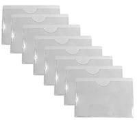 PCL Media ltd Sticky Backed Thumb Cut Self Adhesive Pocket for Membership, Slimmers World, Weight Watcher Cards (Pack of 8) - Self Adhesive Business Card Pocket
