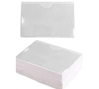 PCL Media Ltd Sticky Backed Thumb Cut Self Adhesive Pocket for Membership, Slimmers World, Weight Watcher Cards (Pack 100) Self Adhesive Business Card Holder