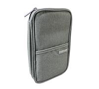 PCL Media ltd Travel Essentials Wallet Family Passport Holder - Travel Document Organiser Waterproof Holiday Passport Case for Credit Cards, Flight Tickets, Money, Coins (Grey)