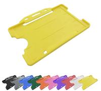 PCL Media ltd Yellow Single Sided ID Card Holders (Holders are Now Bio Degradable) Work ID Badge Holder for Your Staff ID Card Holder for Lanyard