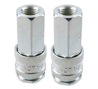 PCL XF Series Female Coupler 1/4" BSP Female Thread Air Hose Fitting AC71CM x 2