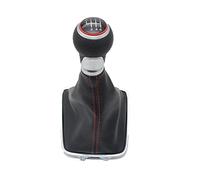 pclele Car Shift Knob 6 Speed Car Shift Knob With PU Leather Boot For VW For Sharan 2011 2012 2013 2014 2015 2016 Car Gear Shifter (Color : RED)