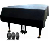 PCLOOV-Grand Piano Cover-Elegant Black Appearance-Waterproof, Dustproof, Sunscreen and Scratch Proof -Baby Grand Piano Cover（62.9in/160cm）