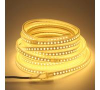 pcningled 10m led Strip Light SMD 5730 220V IP67 Waterproof 120 LEDs/M 9W/M Cuttable Every 1M Ultra - Bright Flexible Lighting for Kitchen Cabinet,corridors,Stair Steps and Windows(Warm White, 10M)