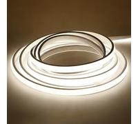 pcningled 230V LED COB Strip Light 3M White 4000K with 1M ON Off Switch and UK Power Cord Plug, 3 Meters AC LED Strips Lighting AC 220V 230 V IP67 Waterproof (White, 3M)