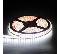 pcningled 3M (9.84ft) LED Strip Lights AC 230V Cold White with Self Adhesive Tape 2835 120led/m IP67 Sticky Strips with Switch and UK Plug for Living Room Wardrobe Kitchen(3, Cold White)