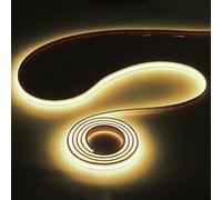 pcningled AC 220V Sticky LED Strip Lights 1M (3.28ft) IP67 Waterproof, COB Self Adhesive Super Bright Strips Tape with UK Plug 3000K (Warm White，1M)