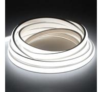 pcningled COB LED Strip Light AC 230V 2M Cold White 6000K with 1M ON Off Switch and UK Power Cord Plug, 2 Meters LED Strips Lighting AC 220V 230 V IP67 Waterproof (Cold White, 2M)
