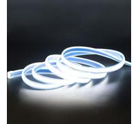 pcningled COB LED Strip Light Cold White 2M AC 220V 230V 240V, 2 Meters 6000K LED Strips Lighting 296leds/m IP67 Waterproof 10 CM Cuttable with ON/Off Switch and UK Plug (Cold White, 2m)